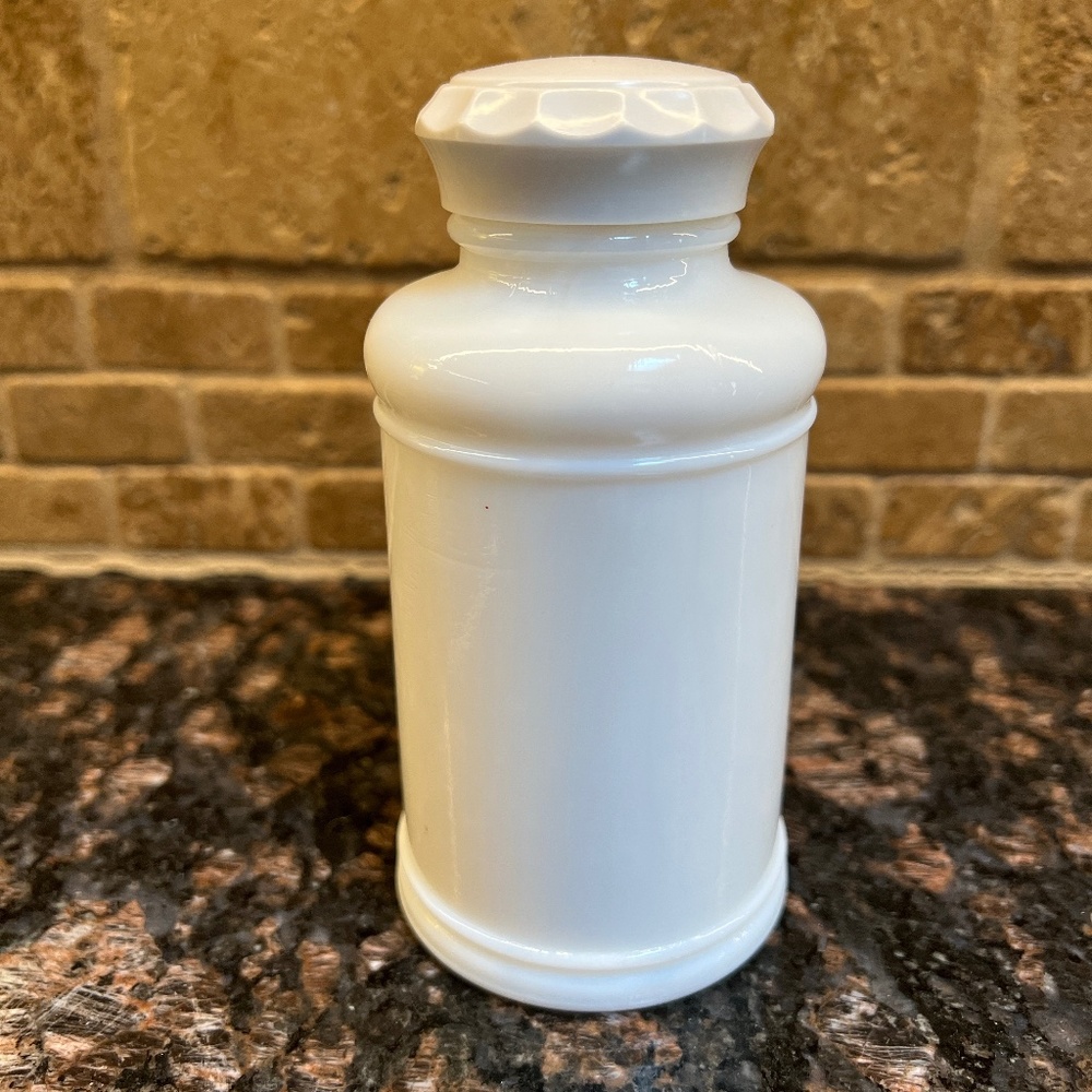 Vintage Milk Glass Apothecary Jar - EUC